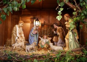 Crèches dans l'Eglise à Mont-Cauvaire